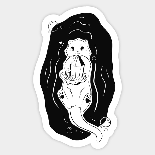 Otter Sticker by Dumplynn's Doodles